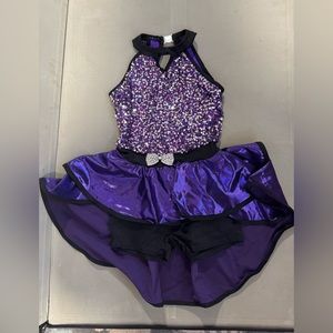 Dance Costume Dress Curtain Call Turn Up The Music J5478 High-Low Sequin Pink